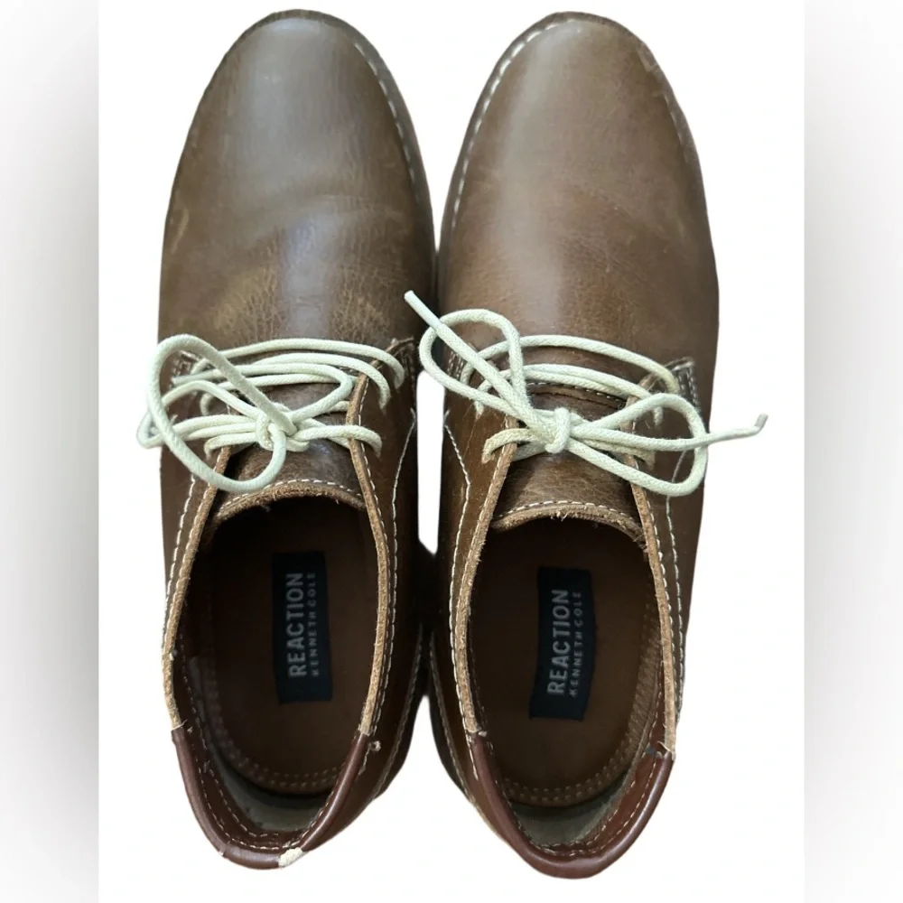 Kenneth Cole Reaction Brown Leather Men’s Dress Shoes 9.5